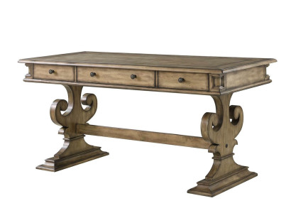 Tisch Schreibtisch Tisch Arbeitstisch Chef Büro Möbel CEO Braun Neu